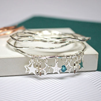 Personalised Star Bangles With Swarovski Crystals, 7 of 12