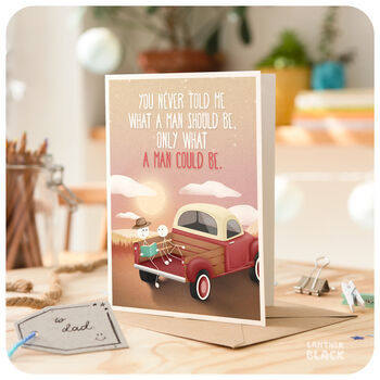 What A Man Could Be Cute Dad Birthday Father's Day Card, 4 of 6