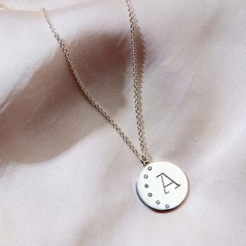 Personalised Moon Diamond Initial Necklace, 4 of 8