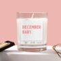 December Baby Birthday Gift Candle, thumbnail 1 of 6