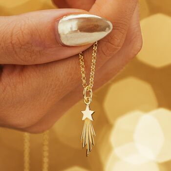 Star Charm Necklace, Sterling Silver Or Gold Plated, 6 of 12