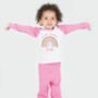 Personalised Pink Or Navy Rainbow Pyjamas, thumbnail 5 of 5