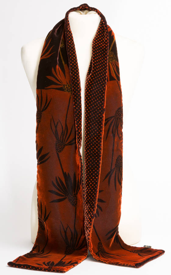 echinacea velvet scarf by trisha needham | notonthehighstreet.com