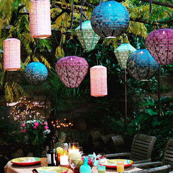 Deep Blue Solar Outdoor Globe Lantern, 3 of 12