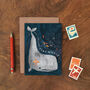 'Not Feeling Very Whale' Greetings Card, thumbnail 1 of 2