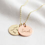 Personalised Mixed Metal Disc Charm Necklace, thumbnail 4 of 9