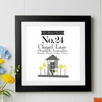 Personalised New Home Family House Print, 2 of 3