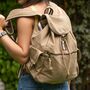Personalised Vintage Canvas Backpack, thumbnail 2 of 11