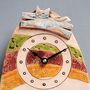 Handmade Cat Wall Clock Bright Coloured, thumbnail 2 of 7