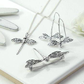 Sterling Silver Dragonfly Necklace, 3 of 4