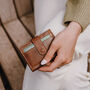 Tan Leather Credit Card Holder, thumbnail 2 of 5