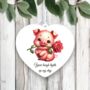 Personalised Cute Rose Animal Pig Decoration, thumbnail 1 of 2