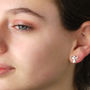 Sterling Silver Guardian Angel Stud Earrings, thumbnail 2 of 7