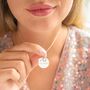 Esme Birthday Disc And Birthstone Name Necklace, thumbnail 5 of 12