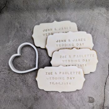 Personalised Plaque Wedding Gift Biscuits, 2 of 5