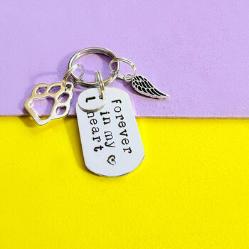 Forever In My Heart Dog Pet Loss Memory Keyring, 4 of 7