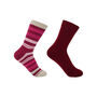 Elizabeth Punch And Classic Burgundy Women's Socks Bundle, thumbnail 1 of 4