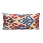 Citrus Tangerine Silk Ikat Pillow, thumbnail 3 of 6