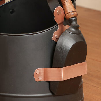 Copper Fireside Fuel Bucket With Shovel, 4 of 7