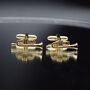 Trumpet Gold Cufflinks Gift For Musicians 316 L Stainless Steel, thumbnail 2 of 5