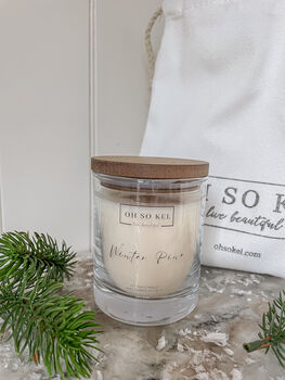 Winter Pine Luxury Lidded Candle In Gift Bag, 3 of 8