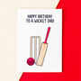 'Wicket Dad' Funny Cricket Birthday Card For Dad, thumbnail 1 of 2