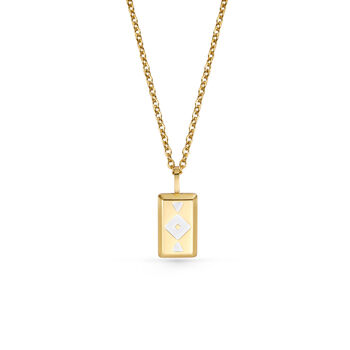 White Gaia Aqua Blue Glowing Pendant Necklace With Uv Keyring Torch, 3 of 5