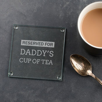 Personalised Dad Engraved Glass Coaster, 2 of 7