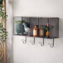 Wirework Metal Cage Shelf And Hooks, thumbnail 1 of 5