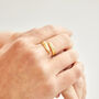 Gold Plated Adjustable Feather Ring, thumbnail 5 of 5