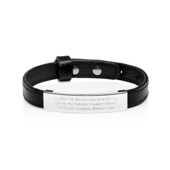 Men's Personalised Adjustable Message Bracelet, 3 of 8