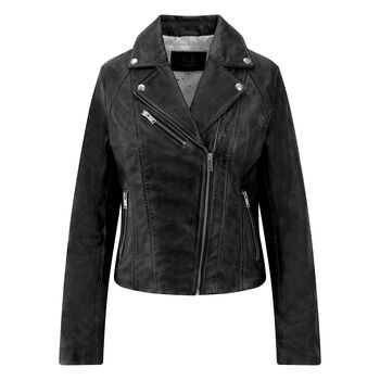 Woman's Leather Biker Jacket, 3 of 11