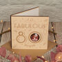 Fabulous At.. Birthday Milestone Wooden Photo Card, thumbnail 1 of 4