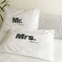 Personalised Couple Pillowcases Mr / Mrs, thumbnail 4 of 12
