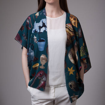 Handmade Silk Kimono, Photographic Tea Cup, 2 of 2