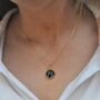 Snowflake Obsidian Necklace Gold Plated, thumbnail 2 of 3