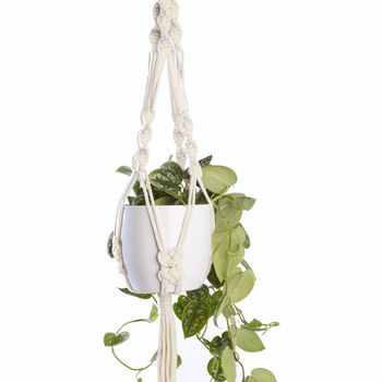 Recycled Macramé Plant Hanger, 7 of 8
