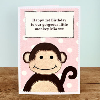 'Cheeky Little Monkey' Personalised Birthday Card, 6 of 7