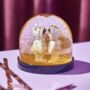 Kissing Eskimos Wonderball With Gold Glitter Snow, thumbnail 1 of 4