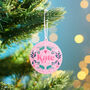 Personalised Floral Name Bauble, thumbnail 2 of 4