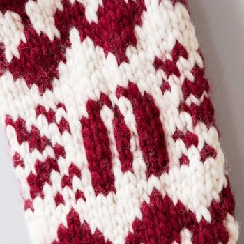 Personalised Christmas Stocking Knitting Kit Ruby, 5 of 7