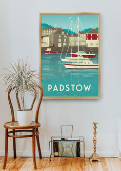 Padstow Cornwall Travel Poster Art Print, 5 of 8