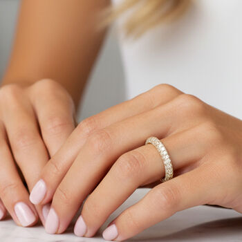 Women's Pavé Dome Ring In 18k Gold, Dainty Minimalist Jewellery, 2 of 6