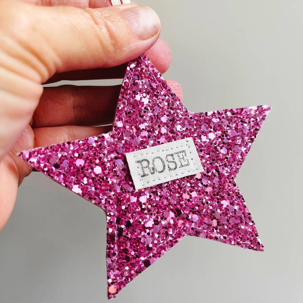 Star Glitter Gift Tag Decoration By Cottonhead Monkeys