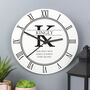 Personalised Family Name And Initial Wooden Wall Clock, thumbnail 2 of 4