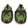 Dotty Fish Dinosaur Soft Leather Baby Shoes With Barefoot Soles, thumbnail 6 of 8