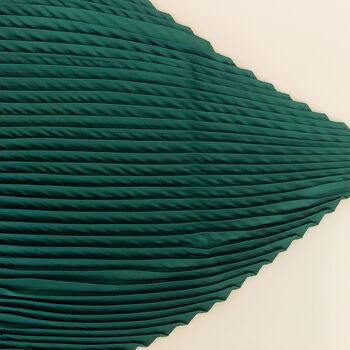 Forest Green Colour Pleated Silky Scarf, 2 of 4