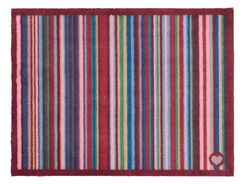Hug Rug Multi Stripe Red, 1 of 3
