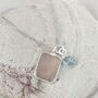 The Duo Rose Quartz Necklace, Sterling Silver, thumbnail 1 of 11