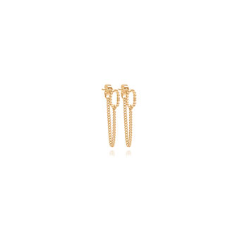 Beaded Single Link Studs With Chain, 2 of 4